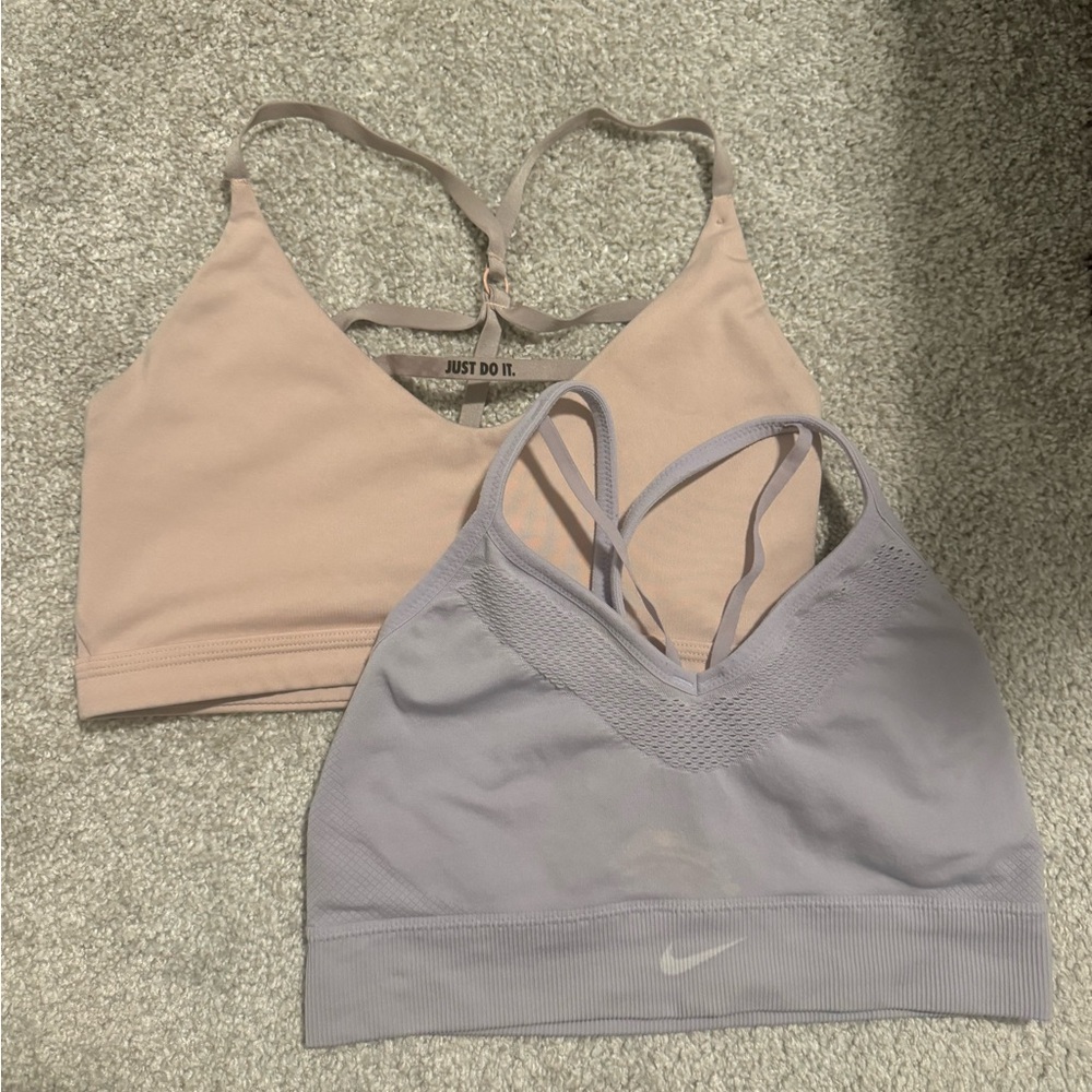 Nike Sports Bras Sz Medium purple and pink